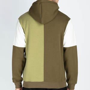Sweat à capuche de sport respirant de qualité supérieure pour homme, design unique, couleur unie, style à panneaux personnalisés, en coton, coupe oversize - Product Image 4