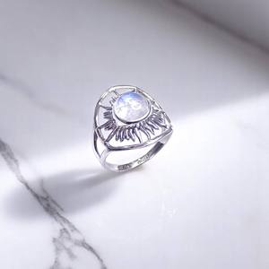 Bagues en argent sterling 925, design soleil, classiques, estampillées 925, prix de gros, bijoux en argent - Product Image 3