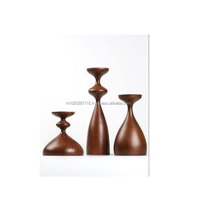 Portavelas de madera hecho a mano para decoración rústica del hogar, ideas para centros de mesa en la sala de estar o la mesa de comedor. - Product Image 1