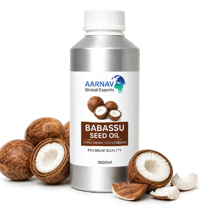 Huile de graines de Babassu AARNAV 1000ml 100% Pure Extra Vierge Pressée à Froid Brésilienne Huile Végétale Porteuse pour Soins de la Peau et du Corps - Product Image 1