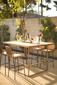 Eaton Communal <b>Table</b> Handcrafted Solid Wood Gathering <b>Table</b> with <b>Rustic</b> <b>Farmhouse</b> Design and Contemporary Natural Timber Finish - Product Image 4