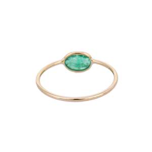 18K <b>Gold</b> Emerald Stacking <b>Ring</b> Set with Natural Turquoise Peridot Sapphire <b>Opal</b> & Citrine - Product Image 4