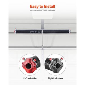 Coppia di Molle a Torsione per Porte da Garage, Rivestite in Nero, 0,225 X 2 X 27 Pollici, 16000 Cicli, Elettroforesi, Ricambio per Garage Esistenti - Product Image 5