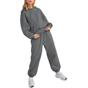 Ensembles de pantalons personnalisés avec logo, vente en gros, ensembles deux pièces côtelés pour femmes, ensembles d'automne, coupe moderne pour les acheteurs de streetwear américains - Product Image 4