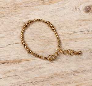 Bracelets unisexes en laiton et perles de rocaille, fermoir mousqueton, plaqué or, perles de verre, pour femmes, enfants et adultes, bijoux bohèmes tendance. - Product Image 2