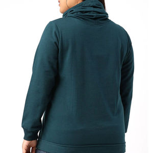 PIHA SPORTS Men's Winter Casual Double Terry Fleece Hoodie Solid Color Warm Windproof Breathable Eco-Friendly Stylish Zip - Product Image 4