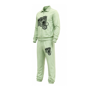 Men Full Zip Sports Tracksuit Custom Training Running Gym Jacket <b>Pants</b> Set OEM ODM Wholesale Sportswear Supplier Bulk Activewear - Product Image 3