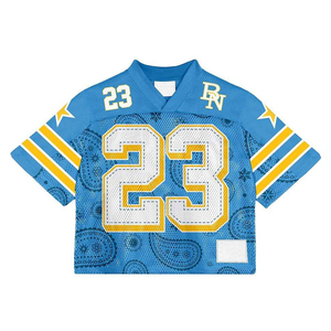 Custom American Football Jersey <b>Short</b> Sleeve Oversized <b>Mesh</b> Sublimation Embroidered Number Vintage Y2K Sports Shirt Manufacturer - Product Image 5