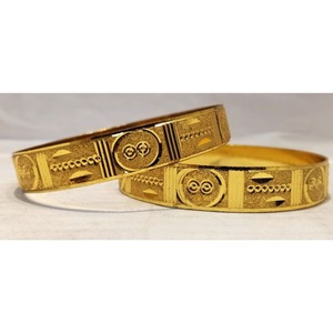 Luxury Engraved Floral Vine Gold Finish Metal Craft Bangles <b>Set</b> Designer Traditional <b>Bracelet</b> Jewelry for Women Wedding - Product Image 4