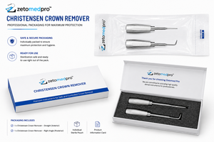 เครื่องมือถอดครอบฟันสแตนเลสสตีล คริสเตนเซ่น สำหรับครอบฟันหน้าและหลัง รุ่น OEM Zetomed Pro - Product Image 4
