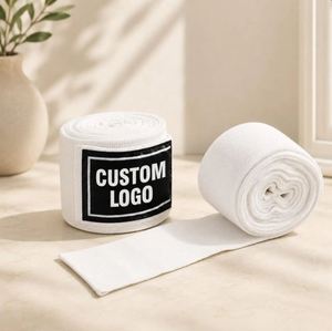 Bandages de boxe personnalisés OEM ODM, bandages élastiques MMA, 2 pièces, tailles et couleurs personnalisées, logo, certifiés CE, écologiques, en caoutchouc, éponge, EVA - Product Image 1