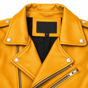 Customized Latest Designed Custom Men <b>Leather</b> <b>Jacket</b> <b>Long</b> Sleeve Lightweight Breathable <b>Leather</b> <b>Jacket</b> Available Multiple Colors - Product Image 6