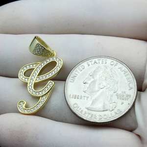 Colgante de Moissanita con Letra G al por Mayor, de Plata de Ley 925, con Incrustaciones de Diamantes, sin Cadena, Ideal para Regalo - Product Image 6