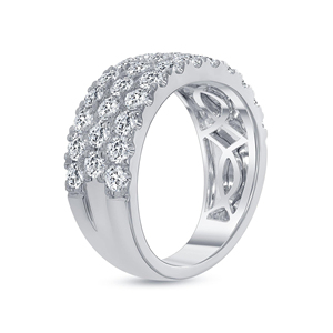 Bague de fiançailles en diamant taille brillant rond, certifiée IGI, moissanite VVS, plaqué or jaune, avec alliance éternité en diamant - Product Image 4