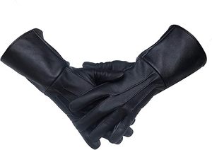 Gants en cuir à manchette longue, style médiéval, ajustement parfait, qualité supérieure, tissu en cuir souple, type 100% cuir - Product Image 4