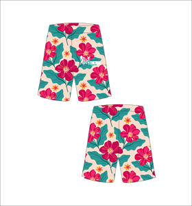 Pantalones cortos de baloncesto personalizados en verde, rosa y crema, ropa deportiva de malla atlética - Product Image 1