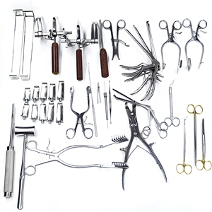Juego de 30 Instrumentos Quirúrgicos Básicos para Columna Vertebral con Caja de Esterilización, Acero Inoxidable de Grado Alemán para Ortopedia, CE - Product Image 1