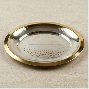 ถาดเสิร์ฟงานเลี้ยงสองสี ทองและเงิน พรีเมียม – ถาดเสิร์ฟแบบตอกลายด้วยมือ - Product Image 6