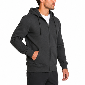 Mens soft zip hoodie created for warmth comfort and freedom of movement with a clean modern appearance for daily use OEM - Product Image 2