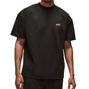 T-shirt pour homme à coupe ample, logo minimaliste, manches courtes, coton lourd, streetwear, approvisionnement en gros, OEM, marque privée - Product Image 1