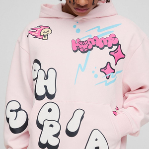 Sudaderas con Capucha Estampadas para Hombre, de Alta Calidad, Antiarrugas, 100% Algodón, Teñido Liso, Ligeras, Otoñales, con Logotipo Personalizado - Product Image 4