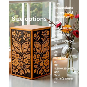 Elegant Wooden Funeral Urn with Natural Finish Keepsake urn Memorial Keepsake by AYAANS - Product Image 2