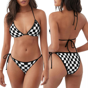 Ensemble de bikini sportif pour femmes, 2 pièces, couleur personnalisée, spandex/nylon, respirant, respectueux de l'environnement, tenue de sport professionnelle pour femmes, haute qualité - Product Image 3
