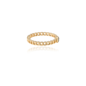 Anillo de Eternidad de Oro de 14K con Topacio Azul de Londres para Mujer - Product Image 6