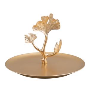 Luxury Gold 2-Tier <b>Glass</b> <b>Cake</b> <b>Stand</b>, Branch & Leaf Metal Pedestal Serving Tray, Elegant Wedding Dessert Display Cupcake Holder - Product Image 5