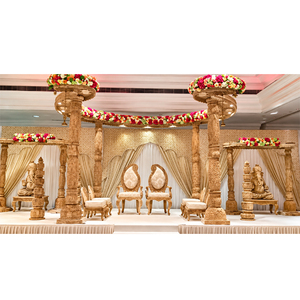 Anaya de madera para boda asiática, mantel de madera para boda asiática de Londres, India y Asia del Sur - Product Image 1