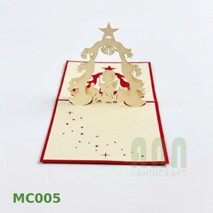 Cartes de vœux de Noël personnalisées en papier 3D imprimées UV de haute qualité, cartes de remerciement, souvenirs faits à la main, vernis mat - Product Image 5