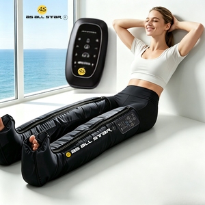 Masseur pour les pieds et les jambes à compression d'air, 5 chambres, vibrations, certifié USB Type-C, soin quotidien complet des jambes, AS ALL STAR CE - Product Image 1