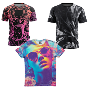 Custom Sublimation T-Shirts Men 100% <b>Polyester</b> Sublimation Tee Shirts Men's Summer Lightweight Printed <b>TShirt</b> Mens - Product Image 1