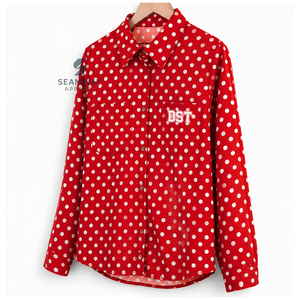 Delta | Sigma | Theta Sorority Button-Down Shirt Formal Business Dress Shirt Woven Collared Front Button Women Button-Up Shirt - Product Image 2
