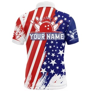 เสื้อโบว์ลิ่งคุณภาพสูงสำหรับผู้ชาย ผ้าถักโพลีเอสเตอร์/คอตตอน ดีไซน์ทีมแบบกำหนดเอง แห้งเร็ว ระบายอากาศได้ดี - Product Image 6