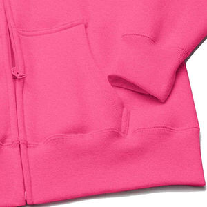 Sudadera extragrande rosa con capucha y cremallera para mujer, con bolsillos, estampado personalizado, forro polar de poliéster/algodón, cálida, de manga larga, para invierno - Product Image 6