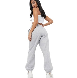 Pantalon de survêtement pour femme, personnalisé, décontracté, en molleton de coton, taille haute, avec cordon de serrage, motif à carreaux, respirant, pour l'hiver - Product Image 5