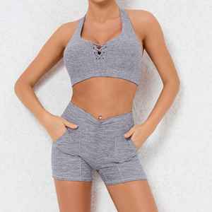 บราโยคะแบบ T-Back ทันสมัย ใส่สบาย ระบายอากาศได้ดี เหมาะสำหรับออกกำลังกาย วิ่งกลางแจ้ง บราออกกำลังกาย โลโก้ด้านหน้า กระชับพอดีตัว สวมใส่สบาย - Product Image 6