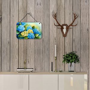 Multicolor NEW Hortensias Aquarelle Tenture murale Aluminium Métal Porte Imprimés pour Cuisine Bar Salle de Bain Décoration Maison 8HX12W - Product Image 4