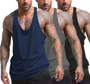 Débardeurs Sportifs Homme 100% Polyester Col Rond Uni Respirants Séchage Rapide Écologiques – Vente en Gros AMERICAN TRENCH CLOTHING - Product Image 1