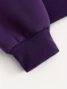Sudadera Corta con Capucha para Mujer, Manga Larga, Color Sólido, Estilo Casual Urbano, Tejida, con Letra A Estampada en la Parte Delantera, para Otoño e Invierno - Product Image 5