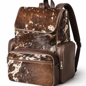 Mochila de Cuero con Pelo de Vaca Auténtico, Estilo Western, Hecha a Medida, Precio LHBP-0268 - Product Image 1