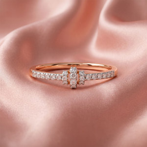 Modern Lab Grown Diamond Bar <b>Ring</b> for Women 10K 14K 18K Gold & <b>925</b> <b>Silver</b> 935 <b>Silver</b> - Product Image 2