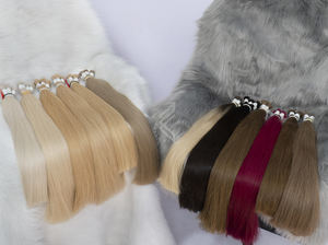 Un donneur cuticule vierge brute alignée droite blond clair foncé vietnamien extension de cheveux européen doux en vrac teint Fumi Style - Product Image 5