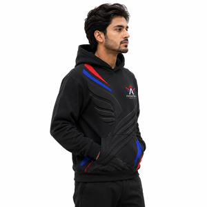 Sudadera con Capucha Personalizada con Estampado Puff, Material de Algodón Grueso, Estampado Gráfico en 3D, Capucha con Cordón, Bolsillo Tipo Canguro, Corte Holgado - Product Image 4