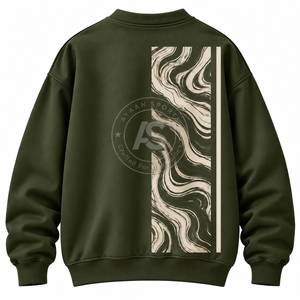 <b>Men</b>’s Abstract Wave Print <b>Crewneck</b> <b>Sweatshirt</b> Custom Graphic Pullover Casual Streetwear <b>Sweatshirt</b> - Product Image 5