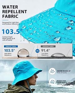Chapeau Bob en Jean Unisexe Turquoise avec Broderie 3D, Sangle de Menton Réglable, Large Bord pour Plage et Sports de Plein Air - Quatre Saisons Décontracté - Product Image 4