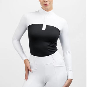 Chemise d'équitation pour femme, tissu léger et doux, coupe confortable et élégante, design professionnel. - Product Image 1