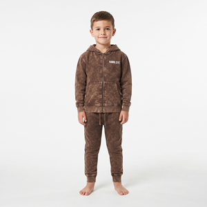 Conjunto de Sudadera con Capucha y Pantalón de Chándal de Algodón Grueso Lavado al Ácido para Niños 2026 de Alta Calidad, con Cremallera Completa, Logotipo Personalizado, Venta al por Mayor - Product Image 1