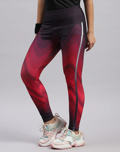 Leggings de sport pour femmes, couleur dégradée, longueur intégrale, taille élastique, respirant, spandex, polyester, coupe ajustée, leggings d'été - Product Image 3